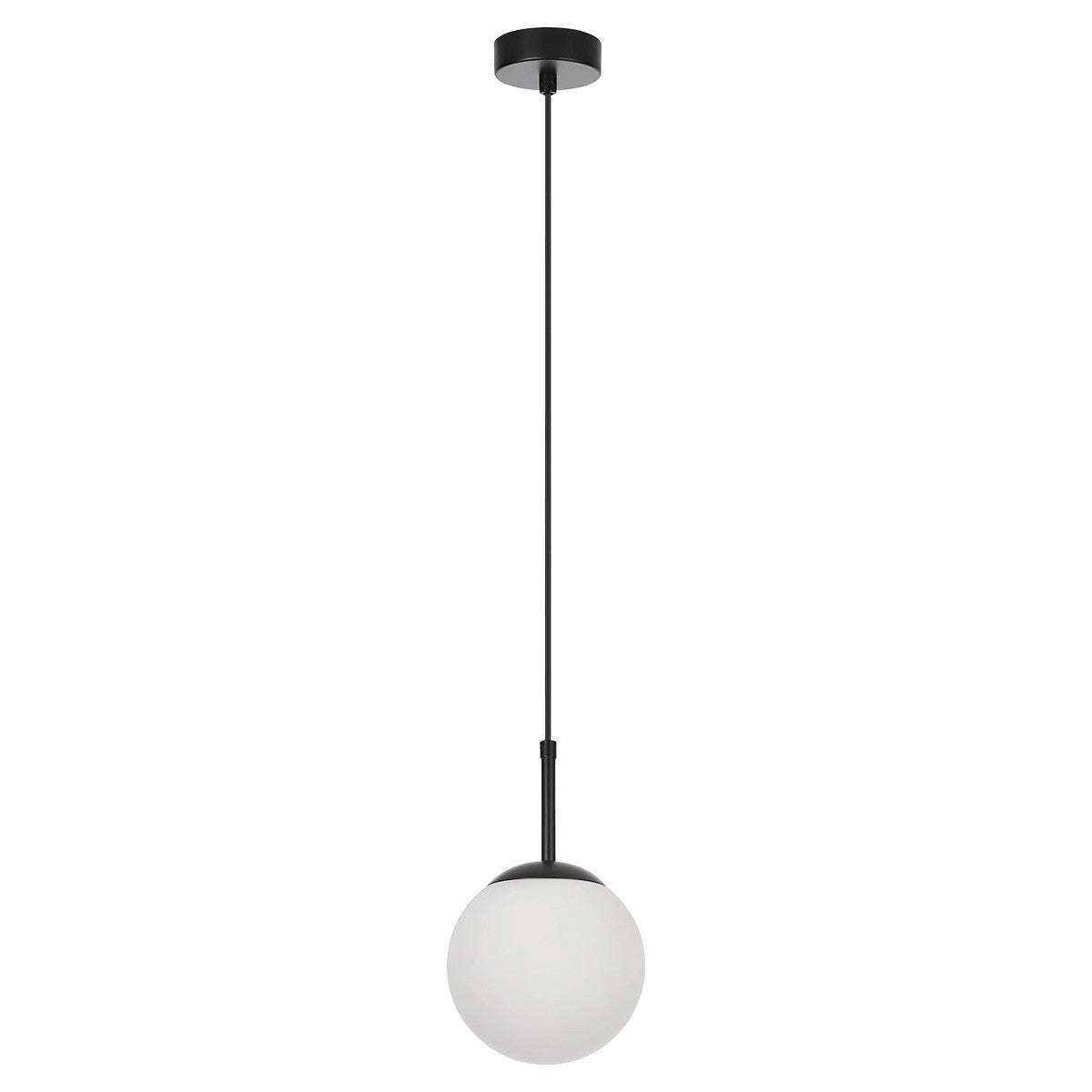 Lampa wisząca z czarnego szkła opalowego, E14 15 cm, elegancka, klasyczna, nowoczesna do salonu/sypialni