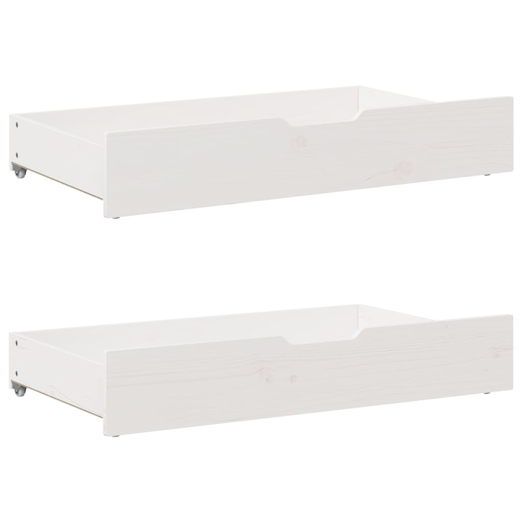Cajas De Almacenaje Ropa 2 Cajones Con Ruedas Para Bajo Cama - Madera De  Pino Blanco Cajones De Madera Bajo Cama, image size:1024x1024