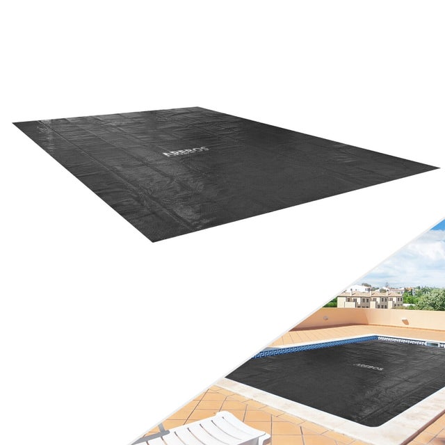 AREBOS Telone termico solare Telone solare riscaldatore piscina 120mic nero