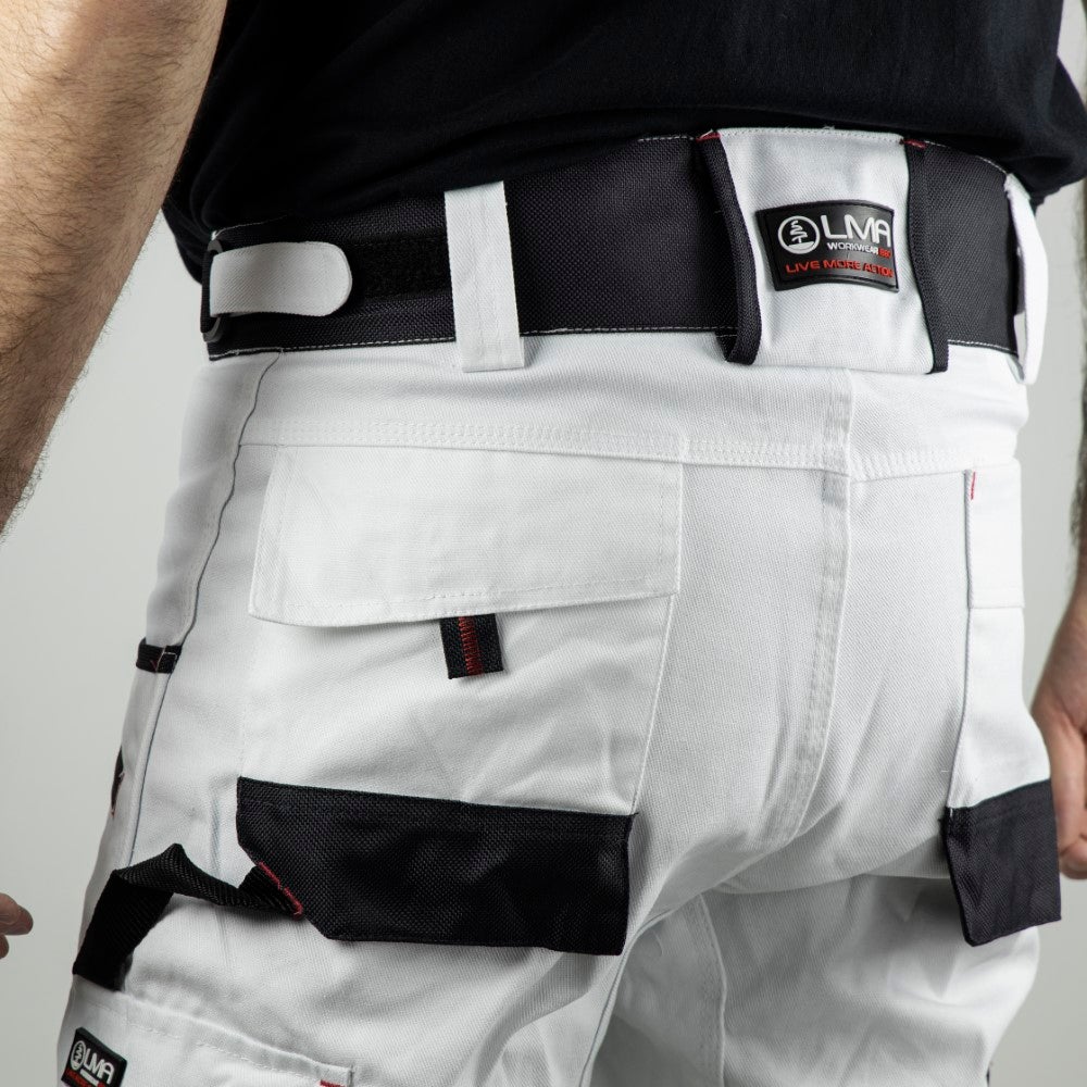 Pantalon de peintre multipoches à genouillères AEROSOL LMA Gris / Blanc 50 - 2