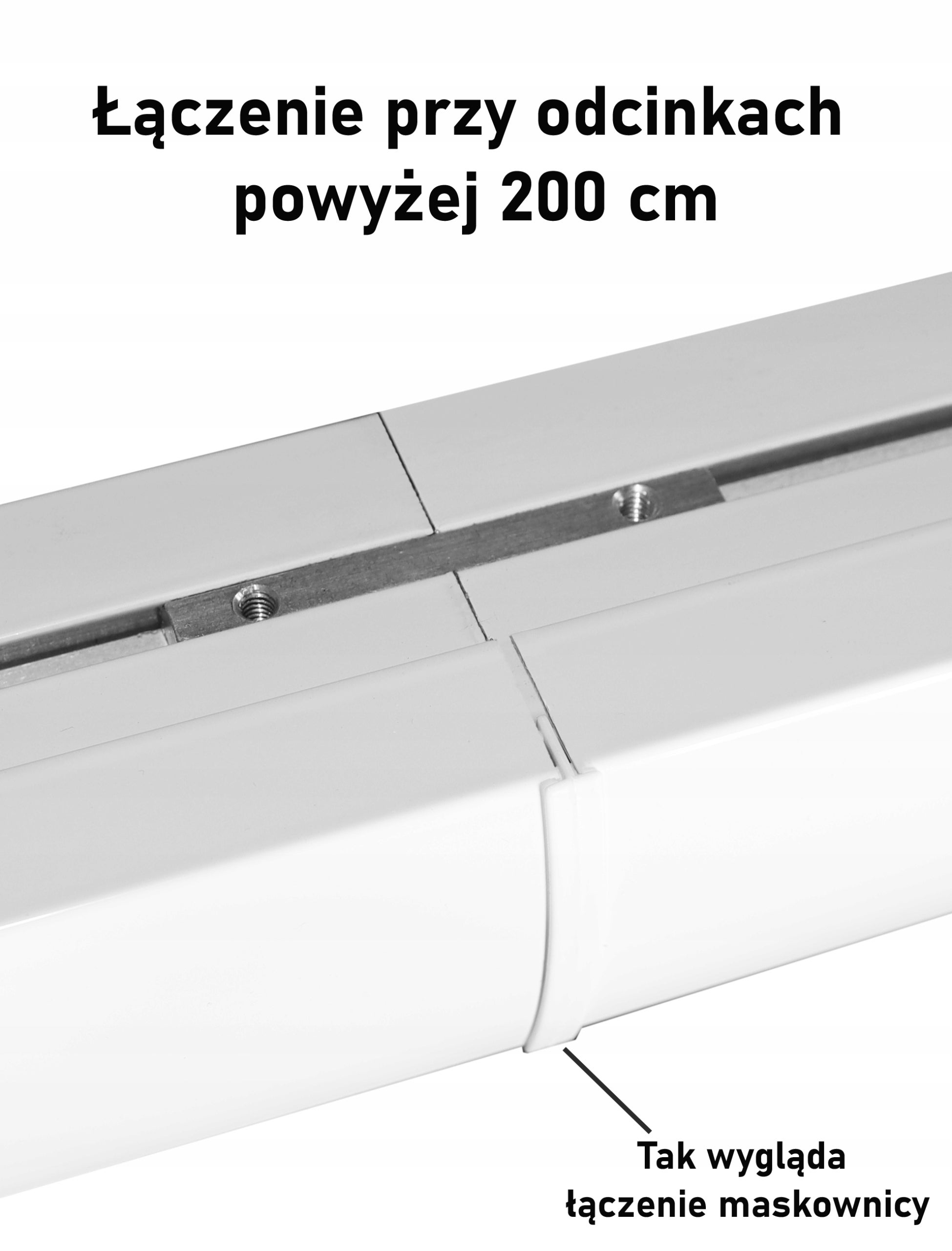 Karnisz Sufitowy Aluminiowy DUO Podwójny z Maskownicą 300 cm - 6