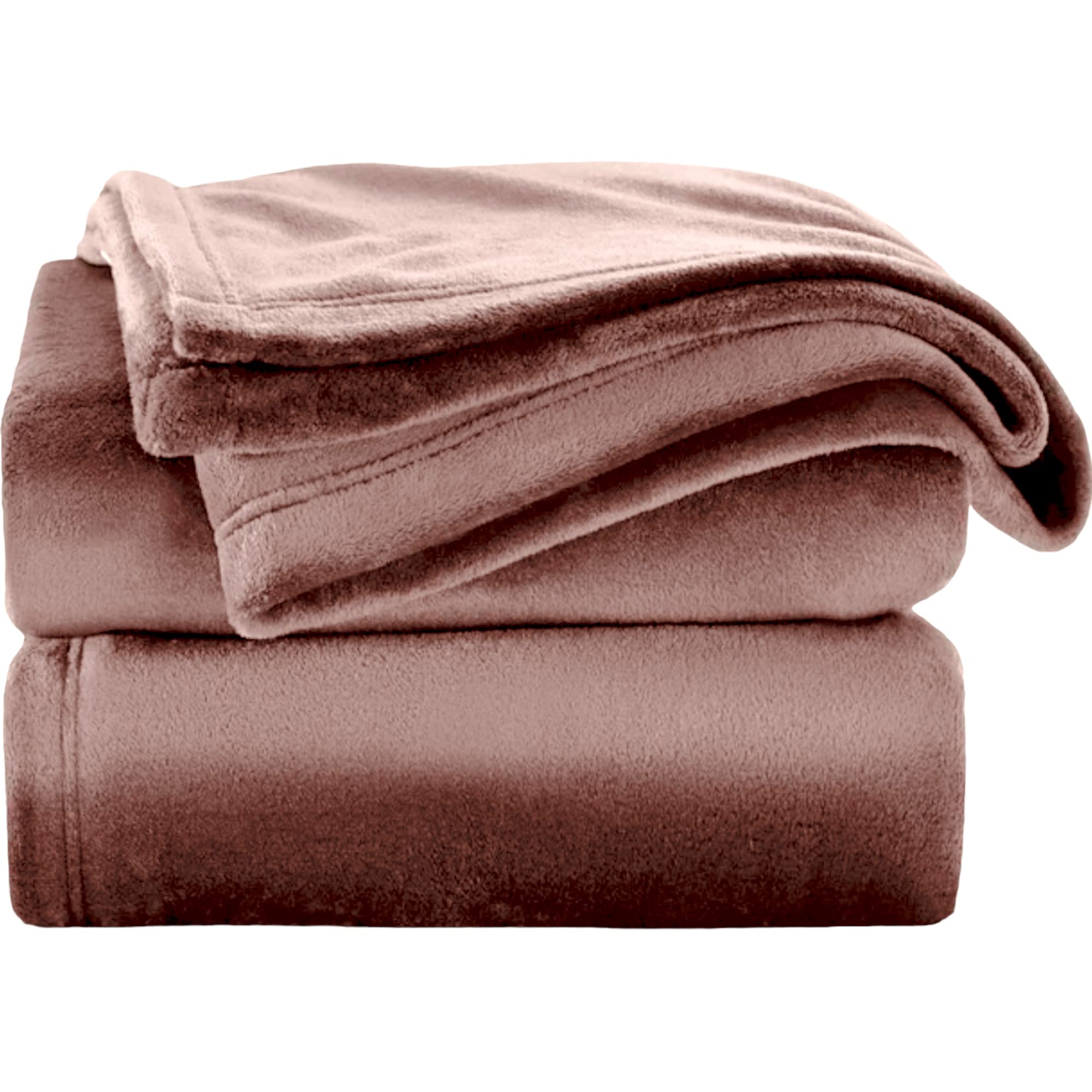 Tienda eurasia - manta de terciopelo para sofá, 100% microfibra poliéster, marron, 220x240 cm