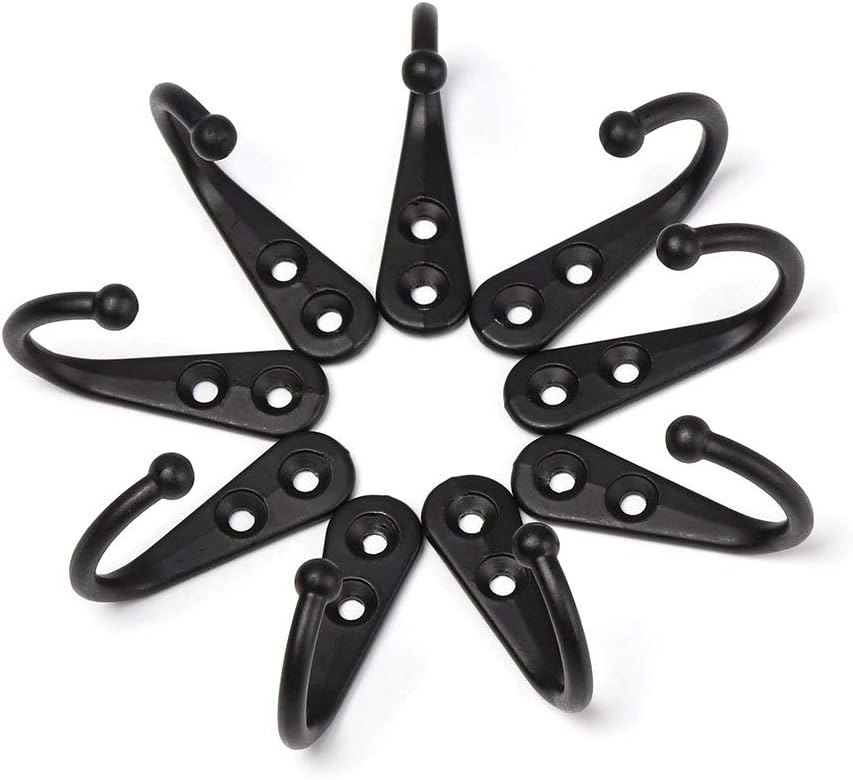 Set Di 20 Ganci A Punta Singola Da Parete Per Appendere Asciugamani Con 40 Viti Per Borse Cappelli Berretti Sciarpe Tazze 96022071