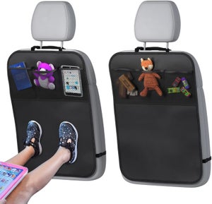 Organisateur Voiture Enfant 2 PCS - Housse Siège Arrière Imperméable Avec Rangement Et Support Tablette