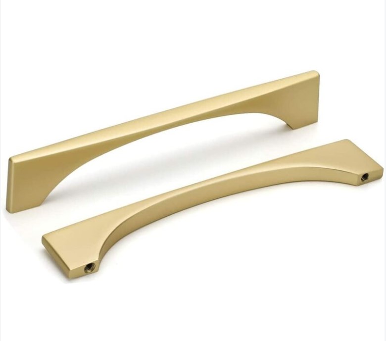 6 szt. Uchwyt Meblowy Kuchenny Złoty Uchwyt Drzwi Szafki Uchwyt Szuflady w kształcie litery T Rozstaw otworów 192mm
