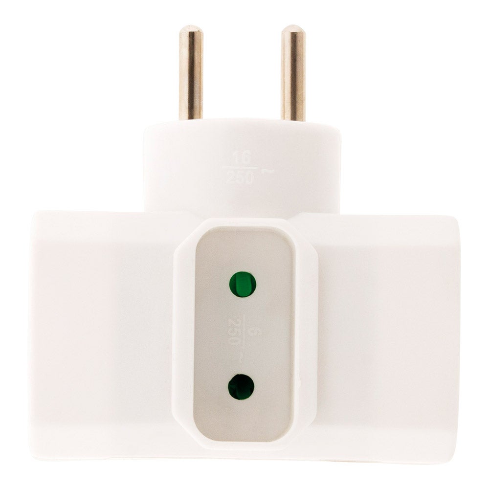 Multiprise triplite 2x16A + 1x6A latérale - Zenitech - 2