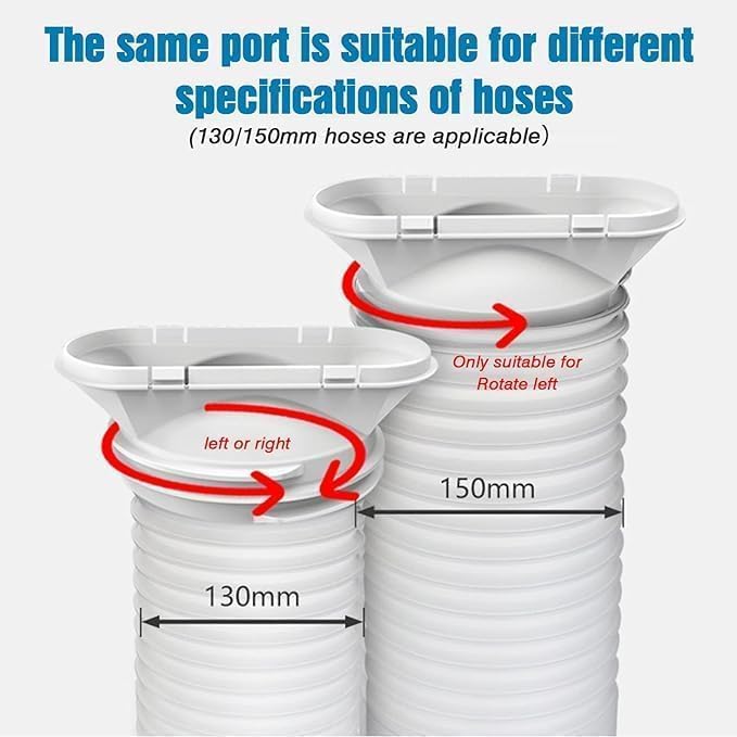 Adaptateur pour tuyau d'évacuation de climatiseur, connecteur de fenêtre pour climatiseur portable, compatible avec les tuyaux de 5,9/5 pouces. - 3
