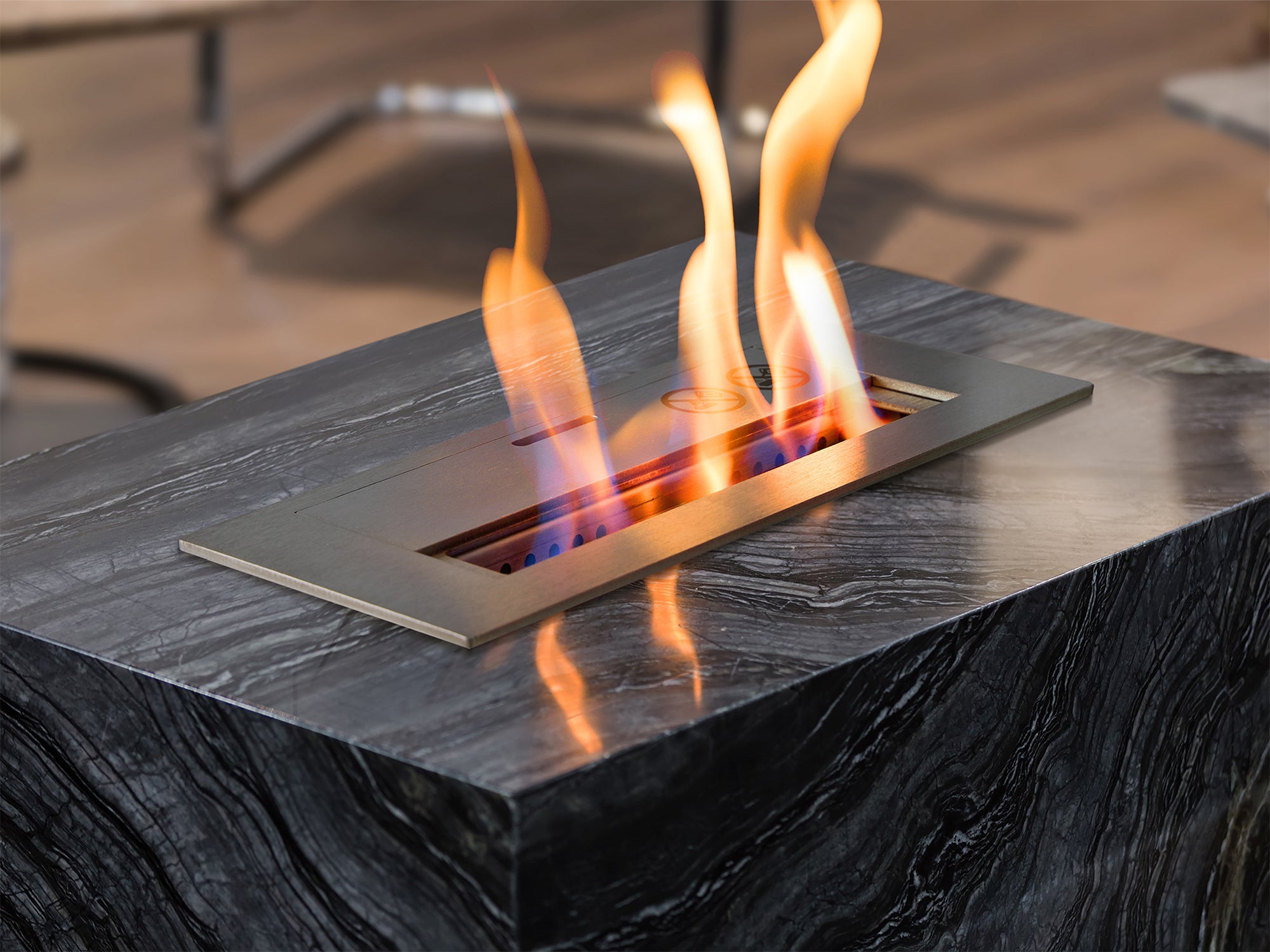 Brûleur à Bioéthanol - Acier Inoxydable - Pour Terrasse, Jardin, Intérieur - Flamme Propre - Avec Pince Et Laine De Verre - 7