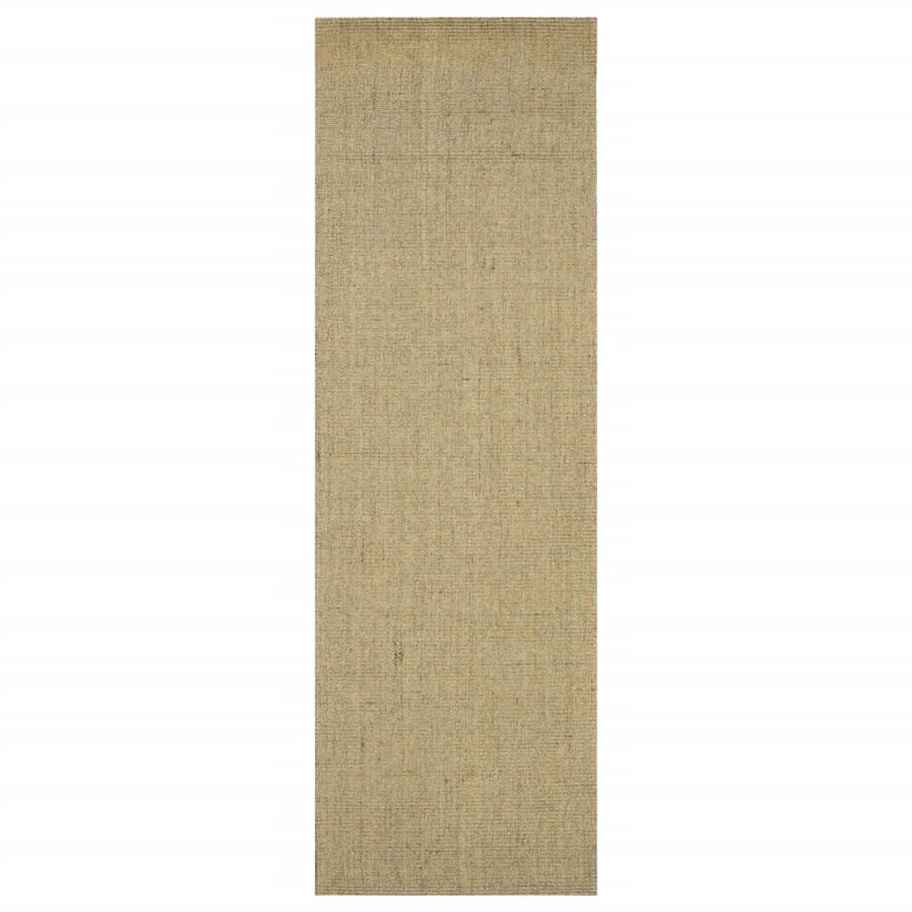 Alfombra de dormitorio   felpudo   alfombra de sisal natural verde 80x250 cm cfw32037