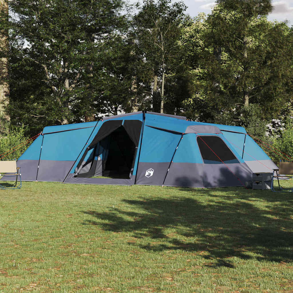 Tienda familiar 16 persona azul tafetán impermeable vidaxl
