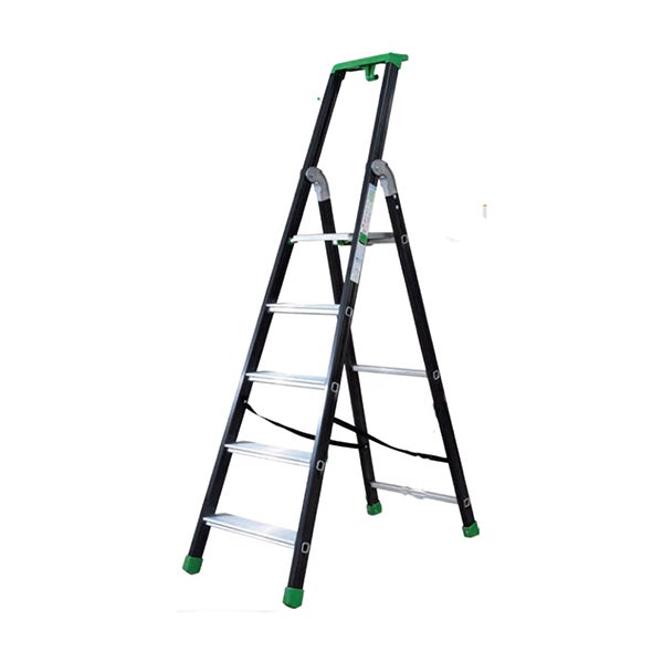 Escabeau anodisé 5 marches - Hauteur max. de travail 2.92m - Q50/5P