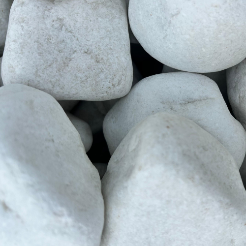 Mármol Canto Rodado Blanco Puro 60/90 mm saco 20 kg Piedra natural - 3