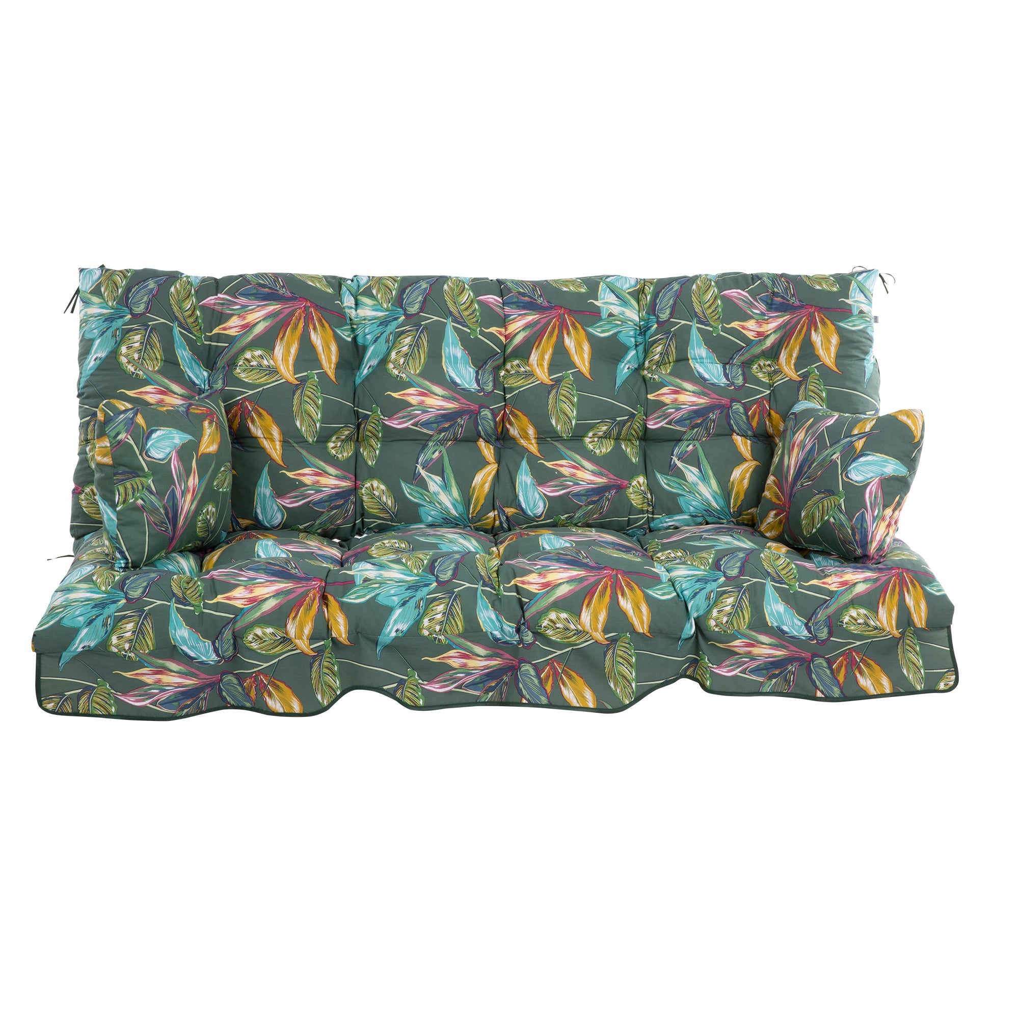 Poduszki na huśtawkę 170 cm Ravenna tropikalny wzór w odcieniach zieleni Patio
