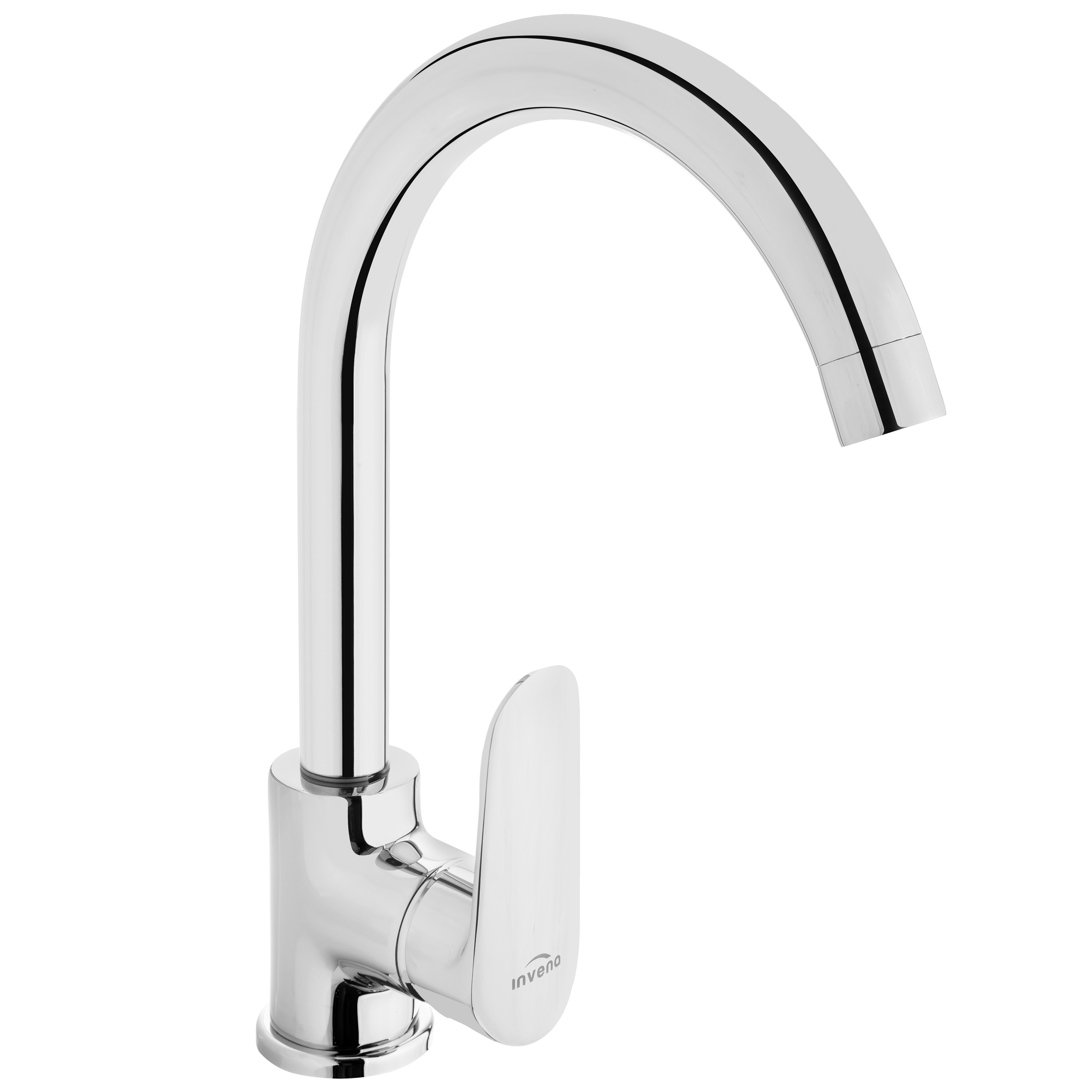 Bateria Kuchenna Kran Zlewozmywakowy Obrotowa Wylewka Invena Esla Srebrny