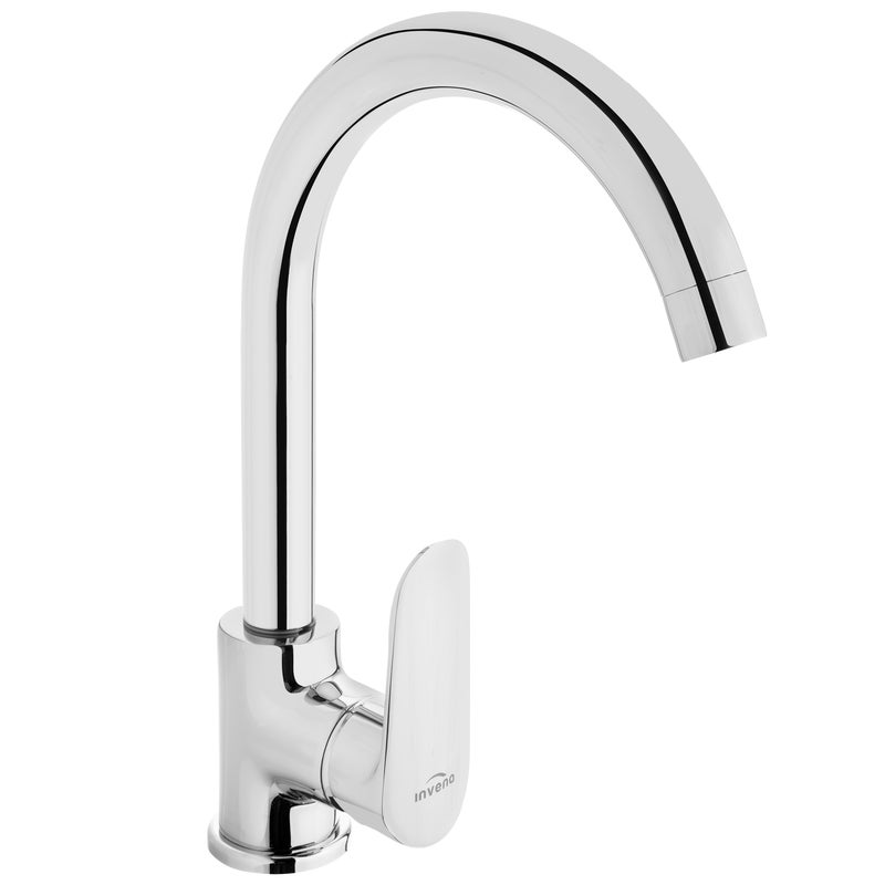 Bateria Kuchenna Kran Zlewozmywakowy Obrotowa Wylewka Invena Esla Srebrny