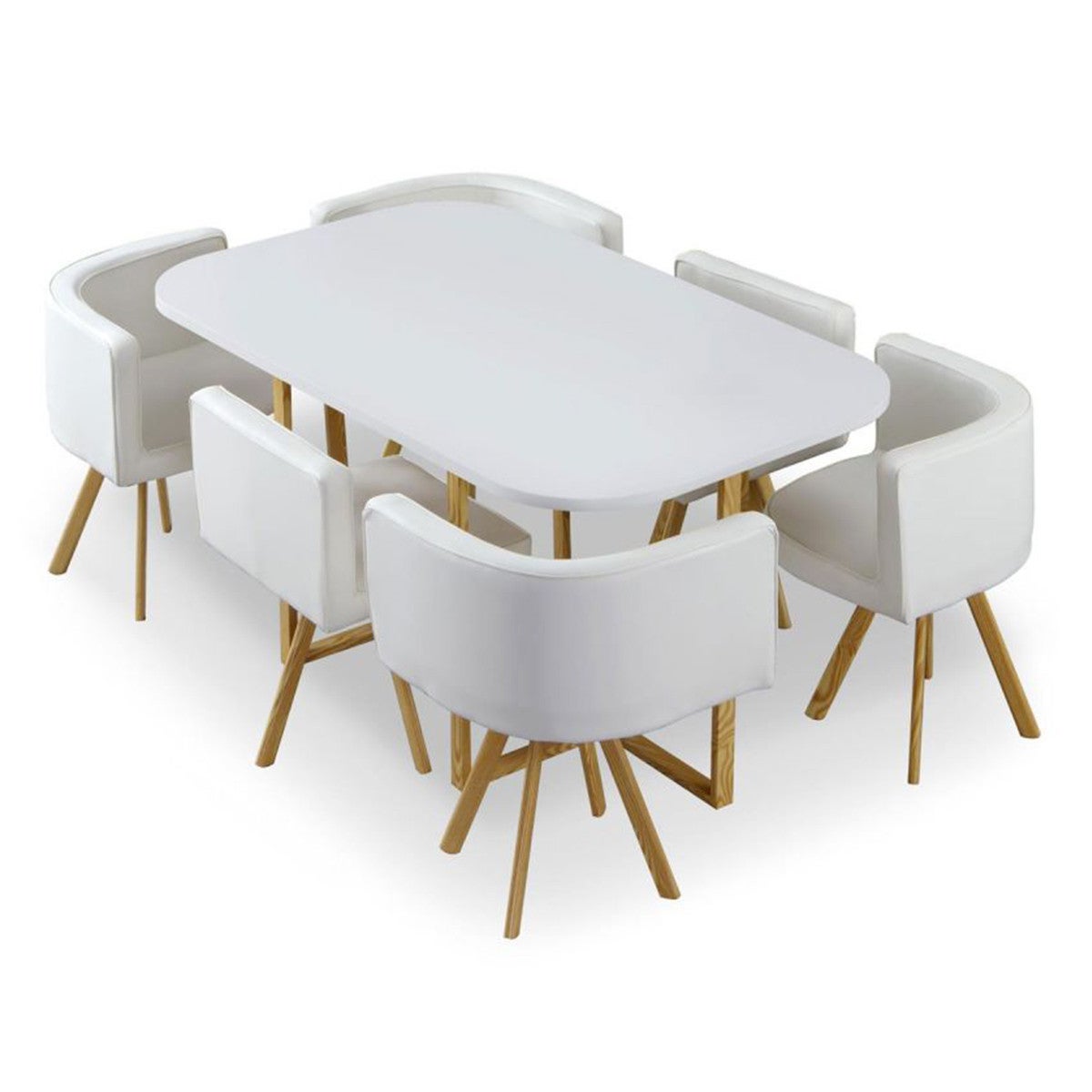 Table de Repas & 6 Chaises Design 