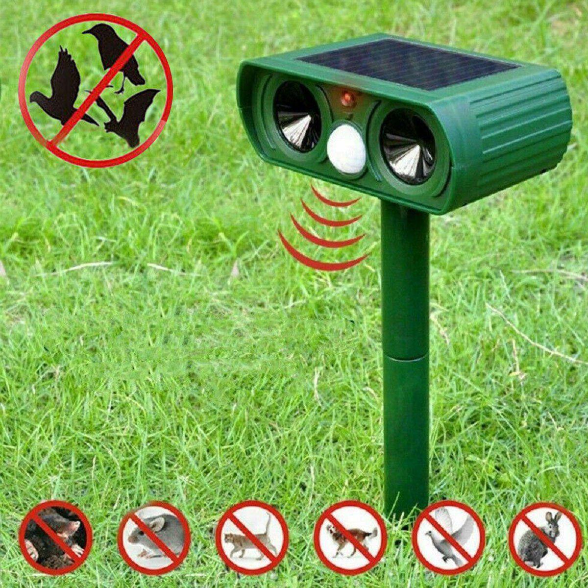 Repellente Per Animali A Ultrasuoni, Solare E Con Sensore Di Movimento. Tiene Lontani Gatti, Cani, Martore E Uccelli Da Giardino E Balcone. Aggiornamento 2025.