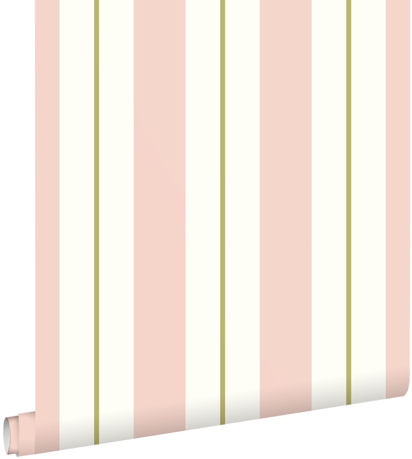 Tapeta paski jasnego różuIoliwkowym - 0.53 x 10.05 m - ESTAHOME
