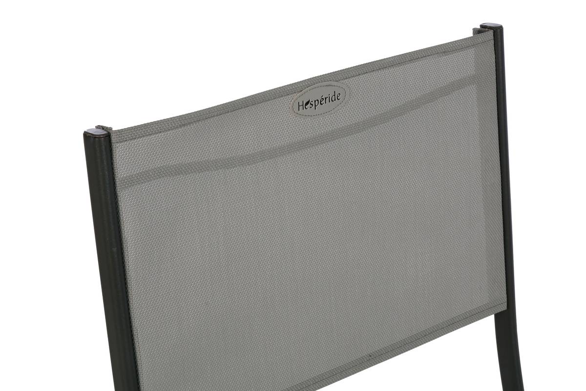 Lot de 4 chaises de jardin pliantes Modula Galet & Graphite - Hespéride - 2