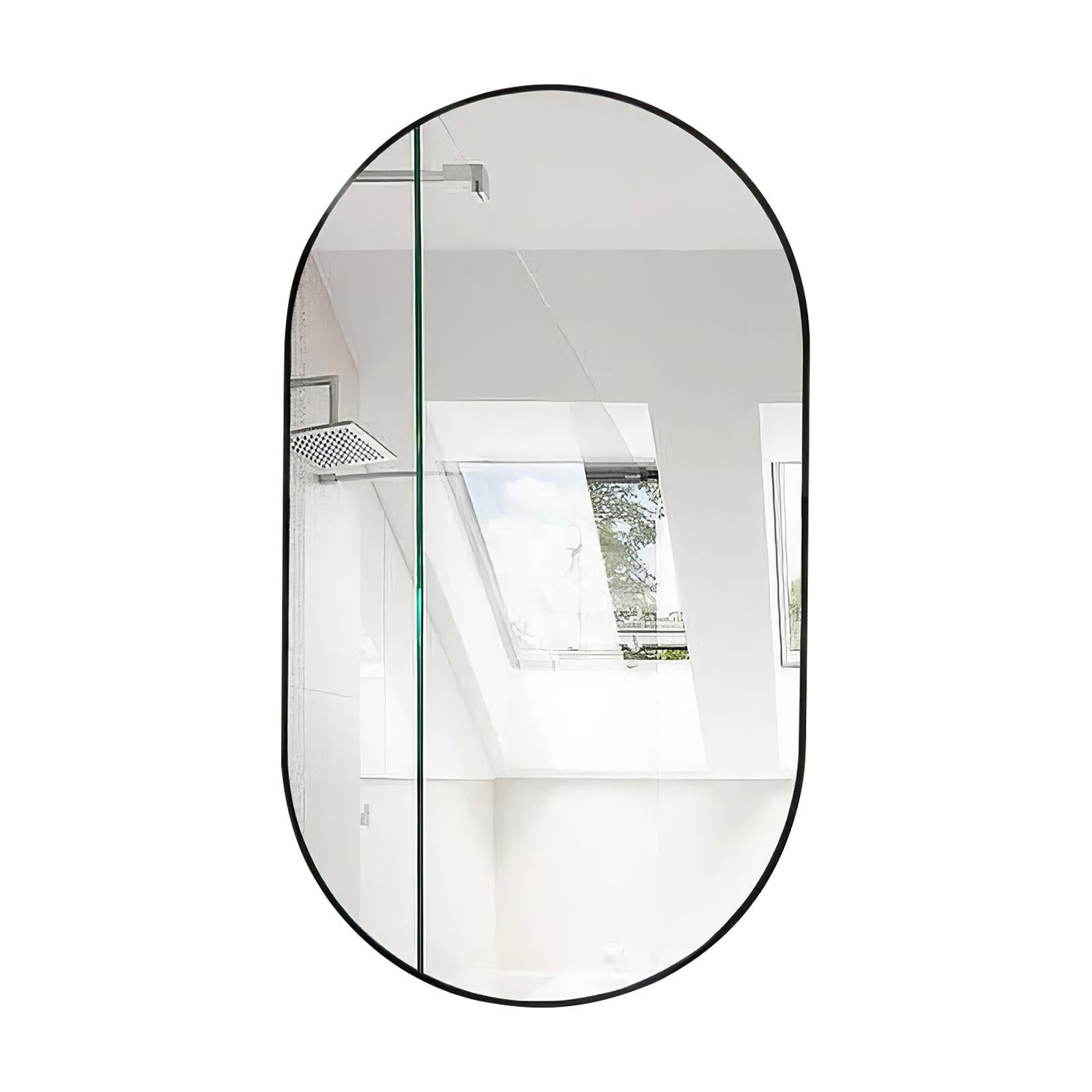 Specchio Ovale 50x70cm con Pellicola di Sicurezza, Vetro Alta Qualità, Riflesso Chiaro e Anti-Esplosione - 7