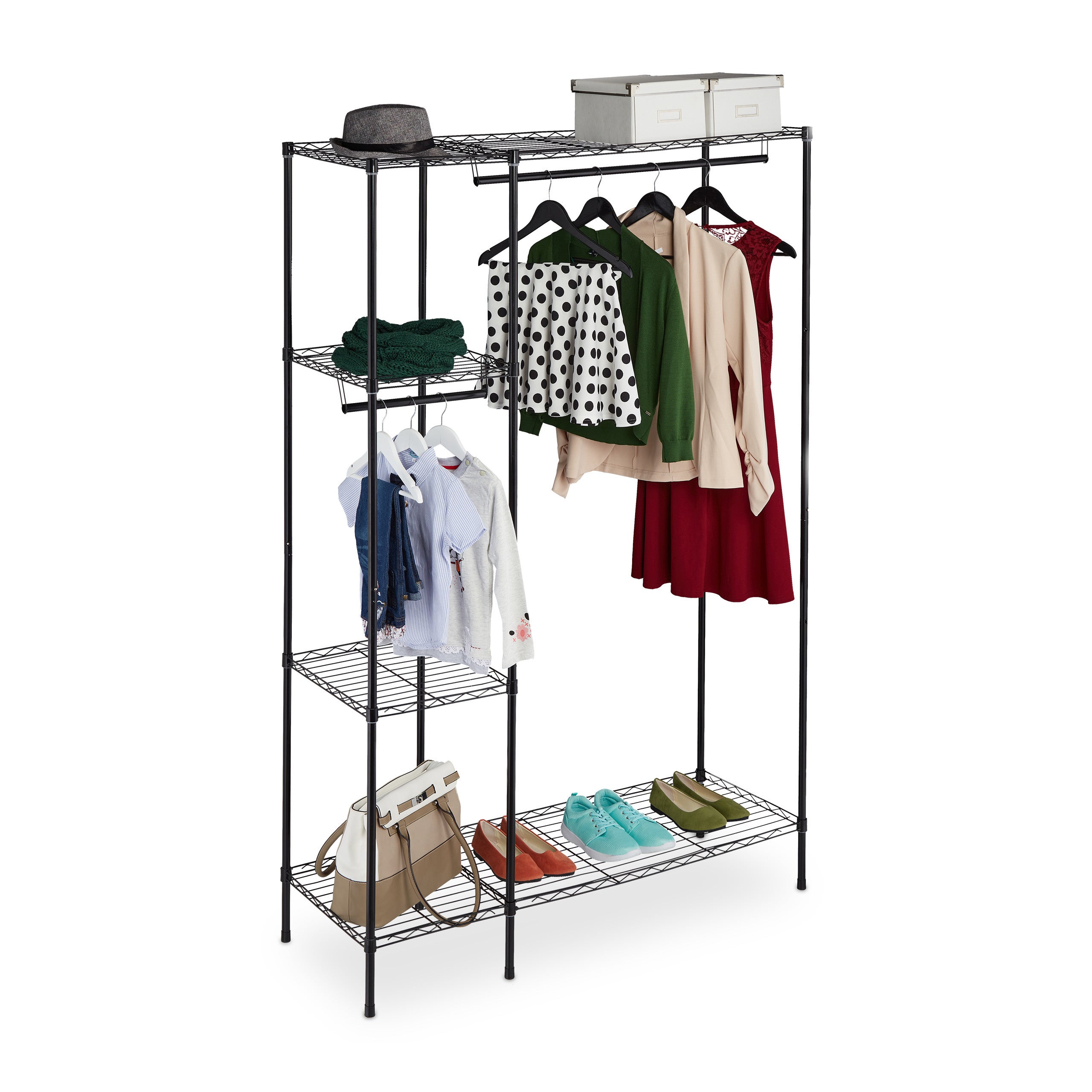 VIPEK V5 Armadio Portatile In Metallo Con Ripiani Regolabili - 175x15,7x71,1 Cm - Capacità 362 Kg - Colore Oro - 2
