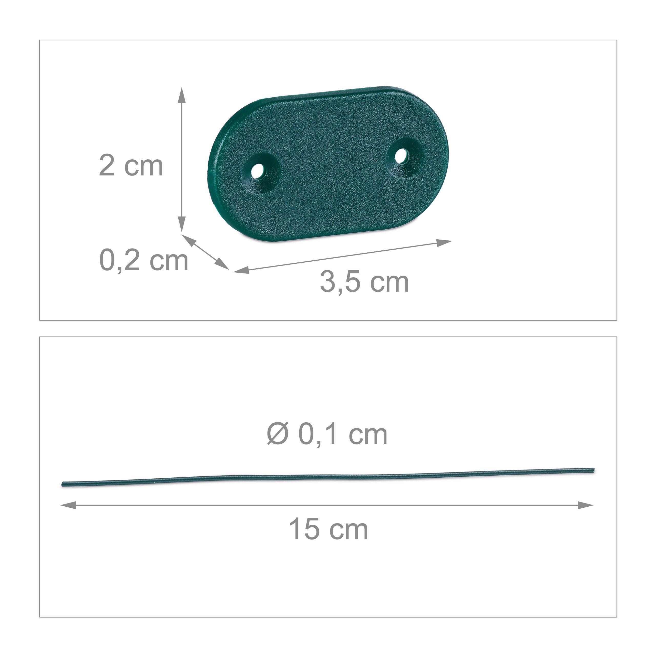104 fixations pour brise-vue, 52 fils et plaquettes, kit de fixation pour brise-vue, vert - 4