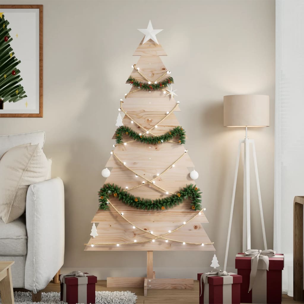 Arbre de Noël en bois pour décoration 150 cm bois massif de pin | Leroy ...