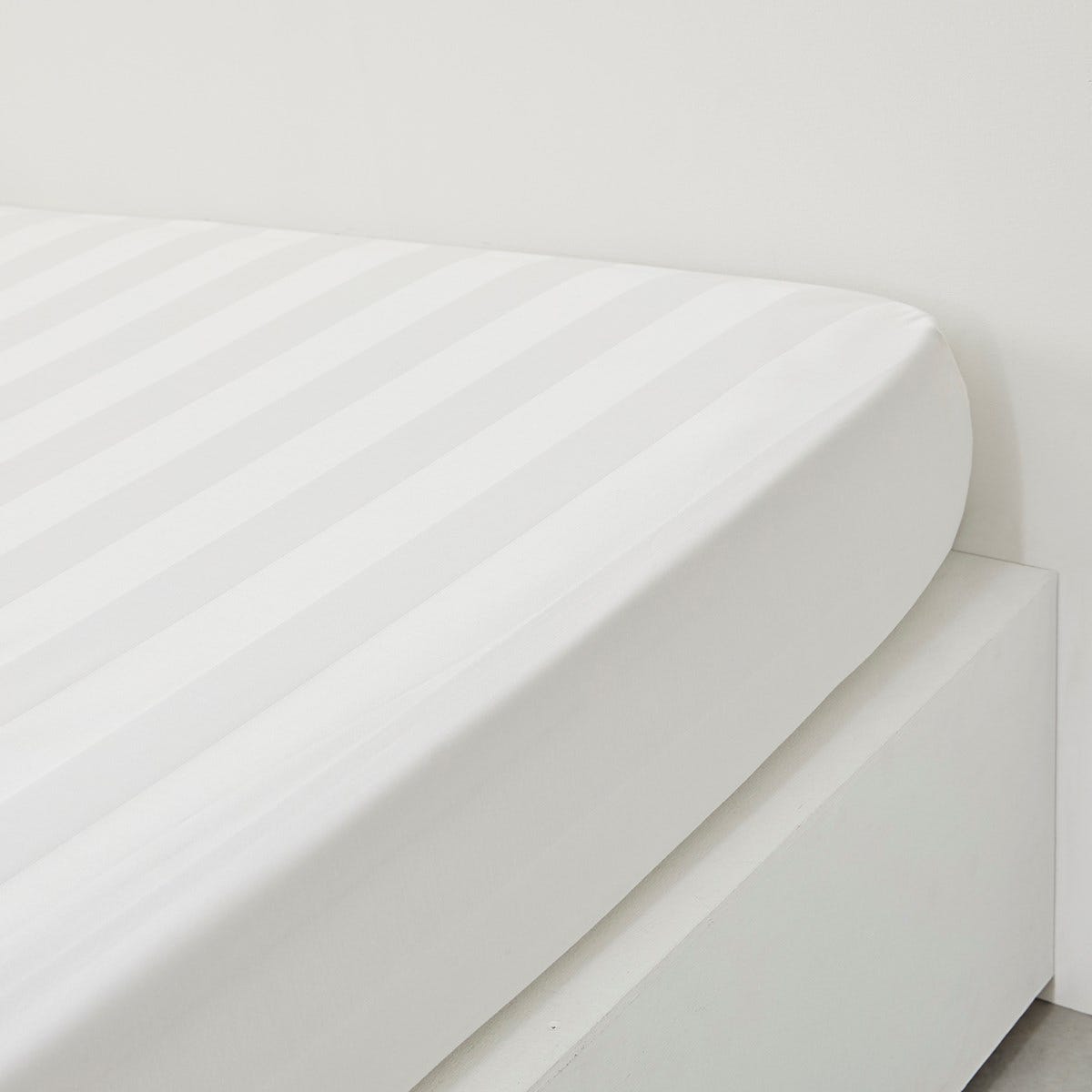 Drap Housse 220x200 Cm + 2 Taies 48x74 Cm - Coton Lavé à L'eau, élastique Tout Autour - Doux, Respirant, Facile D'entretien