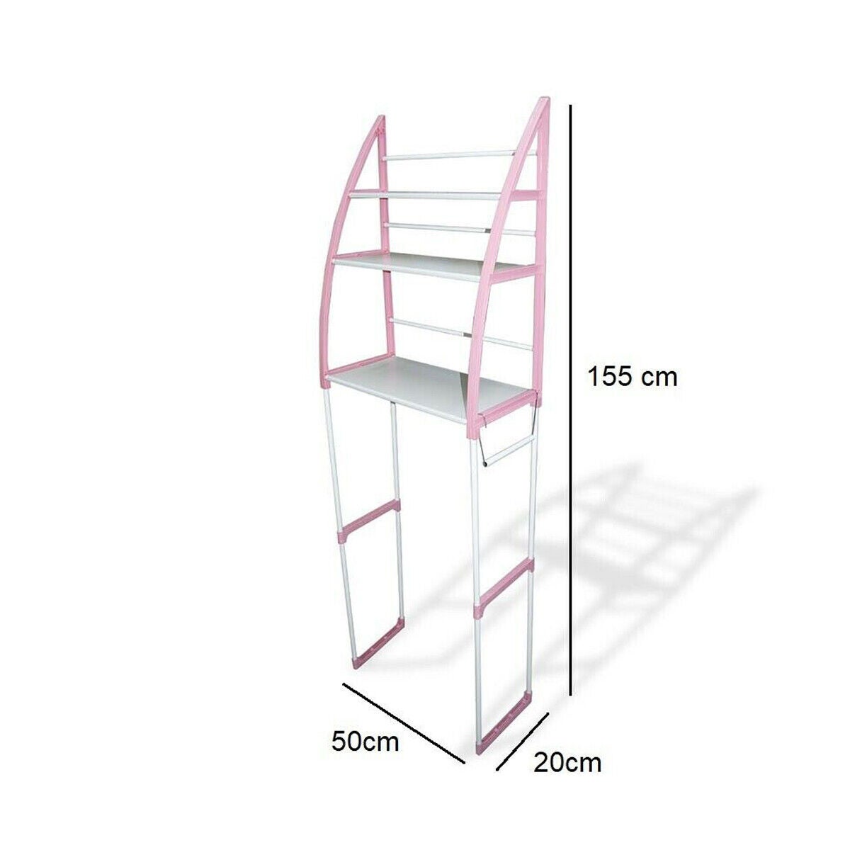 Scaffale Sopra Water A 3 Ripiani - Marrone Rustico - 64x24x165 Cm - Salvaspazio - Foto 7