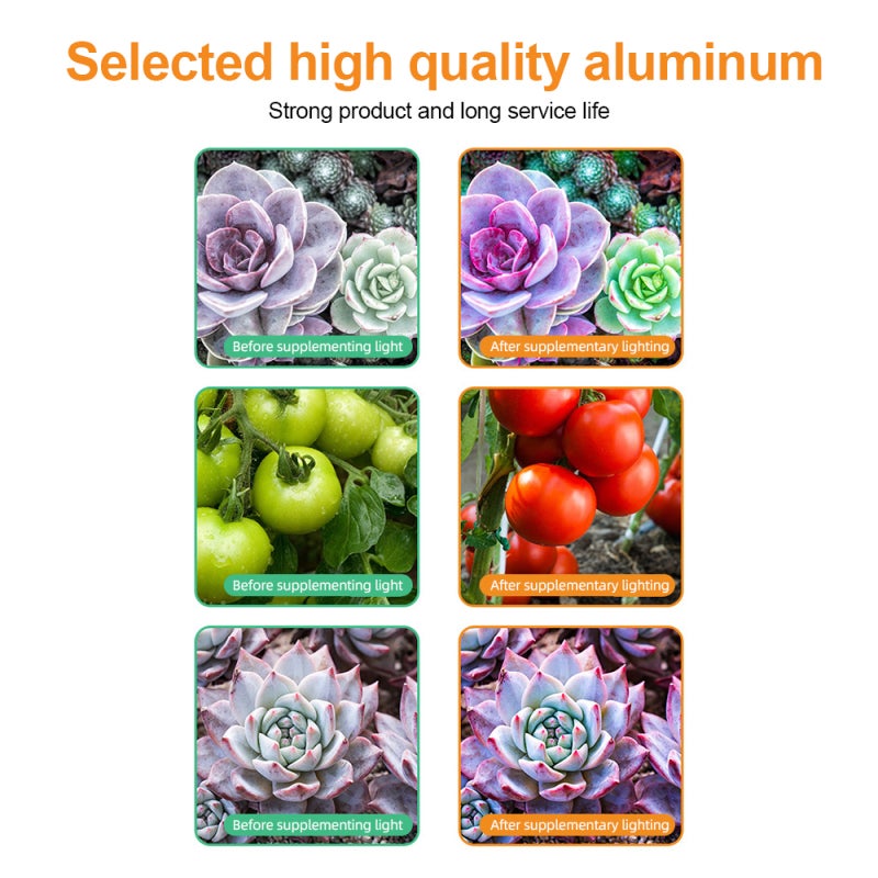 Lampes de croissance LED plantes intérieures, spectre complet 5000K/620nm rouge/465nm bleu, IP20, hauteur réglable, suspension, germination graines - 5