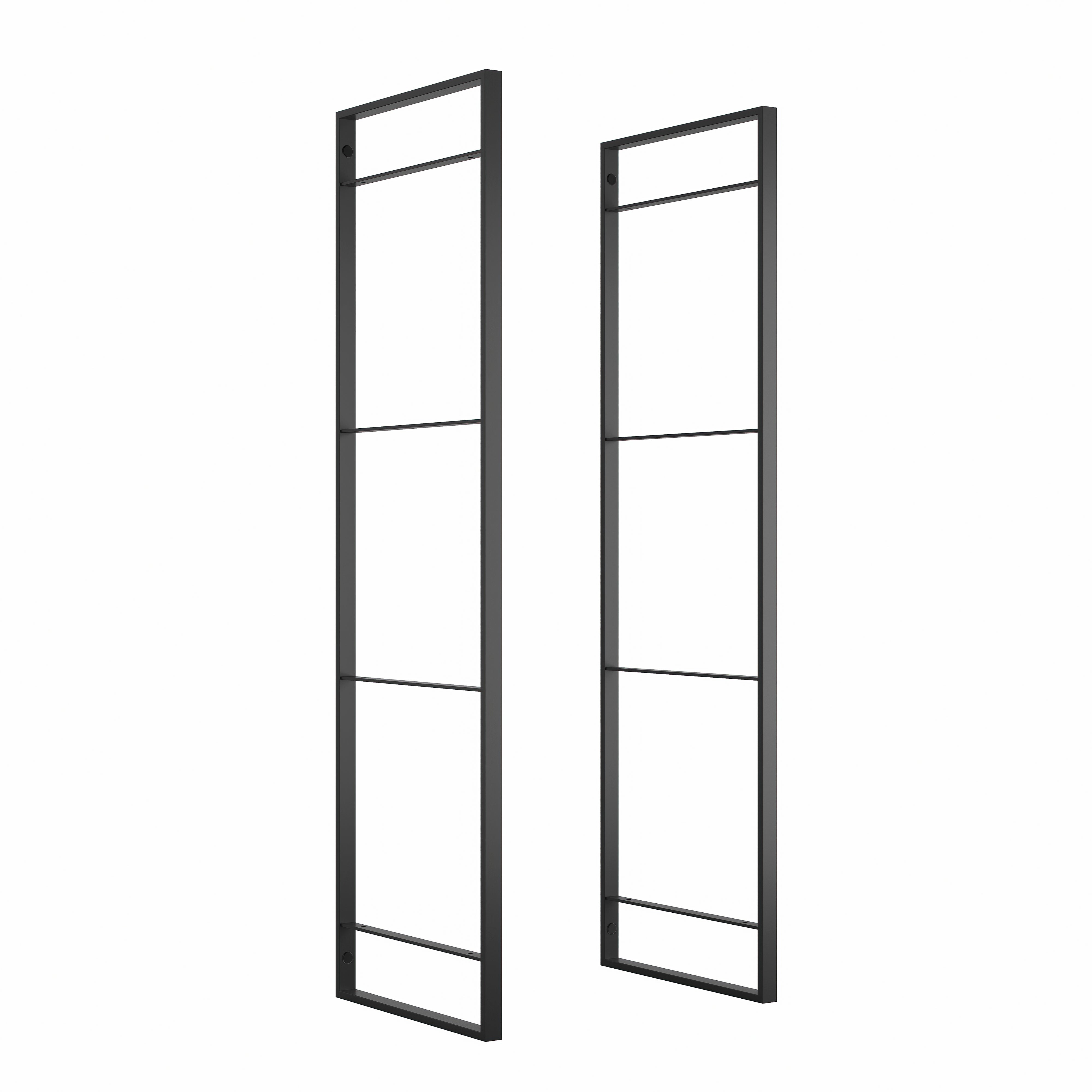 Emuca Zestaw półekLader, wysokość 1150 mm, Stal, Malowane na czarno