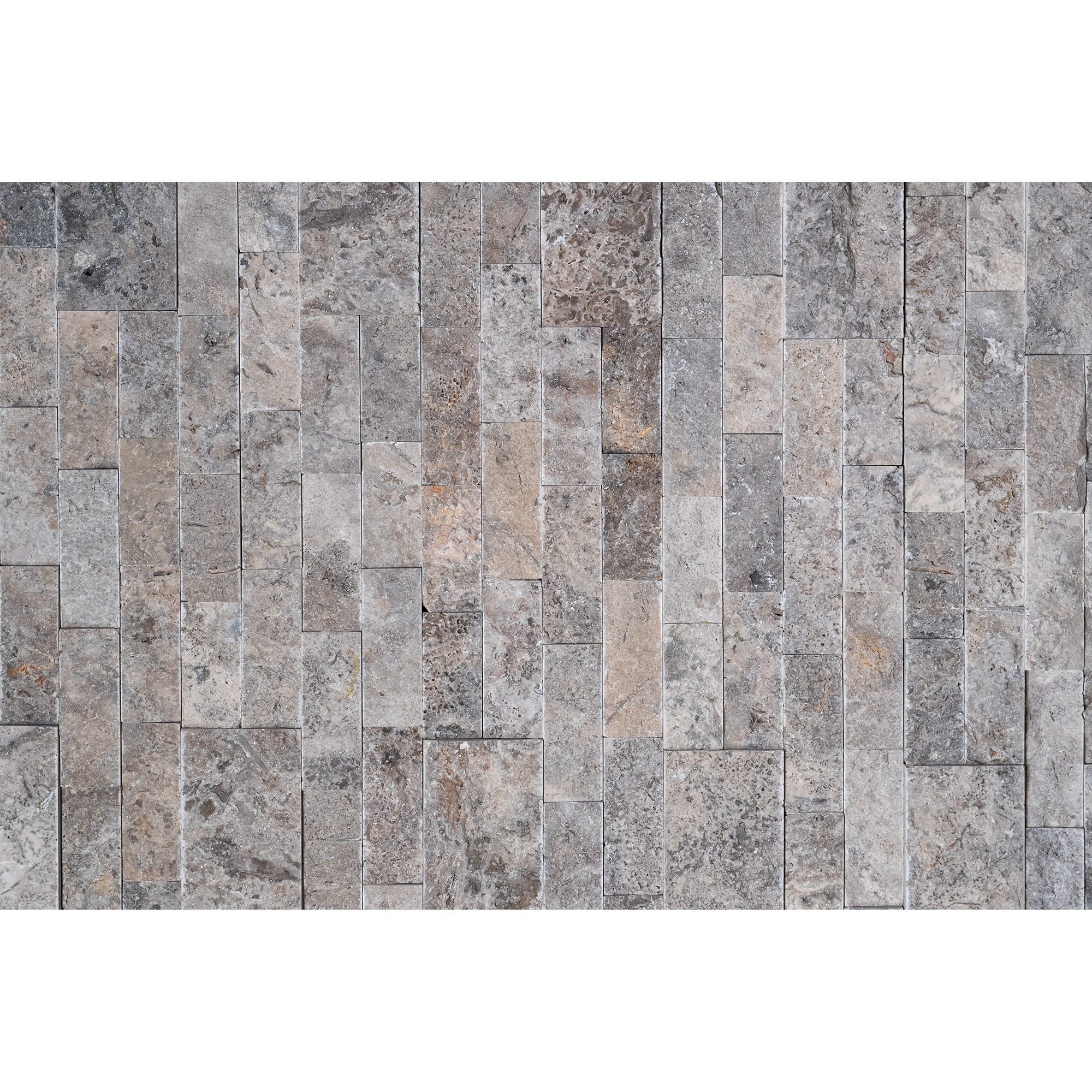 Plaquette de parement en Travertin Gamme Silver format puzzle l.15.2 x L.61 (6 pièces) - 5