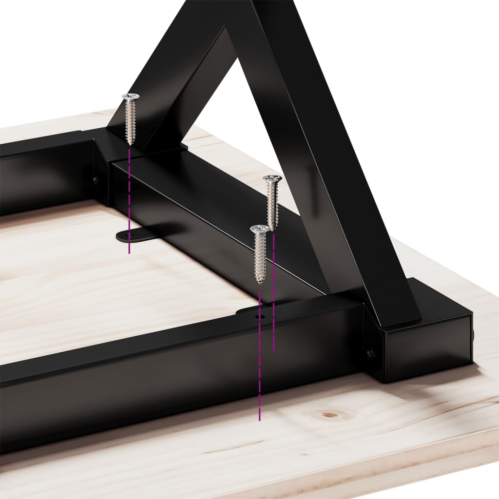 Pernas para mesa de jantar X estrutura em aço 160x80x73 cm - COMFORTXL - 8