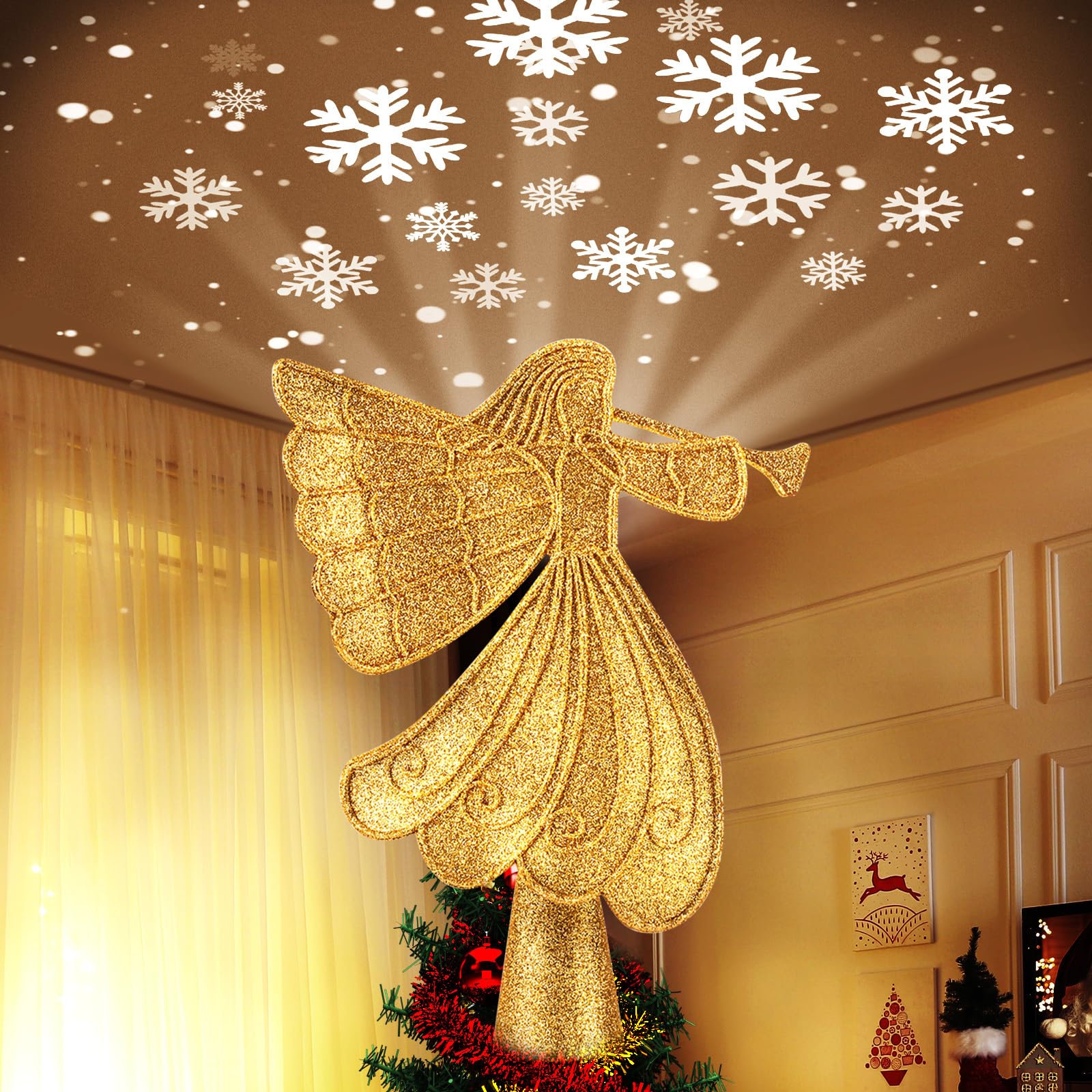 Decorazione Natalizia Angelo In Legno, Con Stella Nome Personalizzabile, Per Albero Di Natale