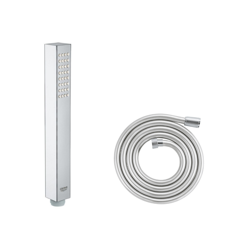 Teleducha Grohe Minta - Extraíble, Color Cromo, Recubrimiento StarLight Fácil De Limpiar, Ref. 46592000