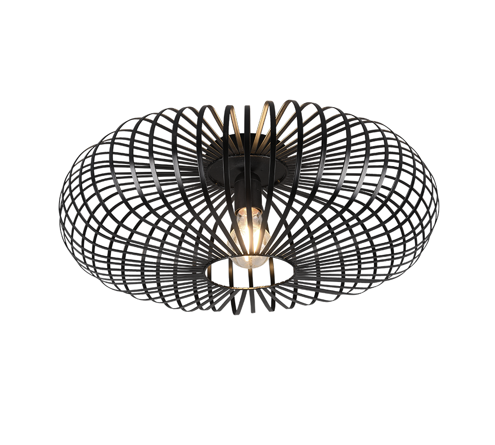 Lampa wisząca Johann czarna 1xE27x60W nowoczesna wym: 18 x 50 x 50 cm metal Trio