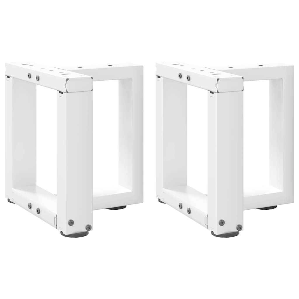 Nogi do stolika kawowego w kształcie litery T 2 szt. Białe 30x25x(30-31) cm Stal vidaXL
