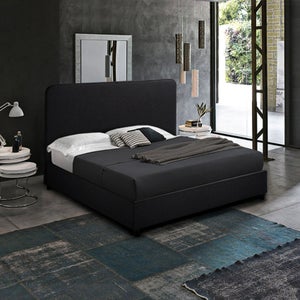 Lenzuolo Piano In Raso Homiest | Morbido E Setoso Per Letto Francese Una Piazza E Mezza (206x244 Cm) | Nero