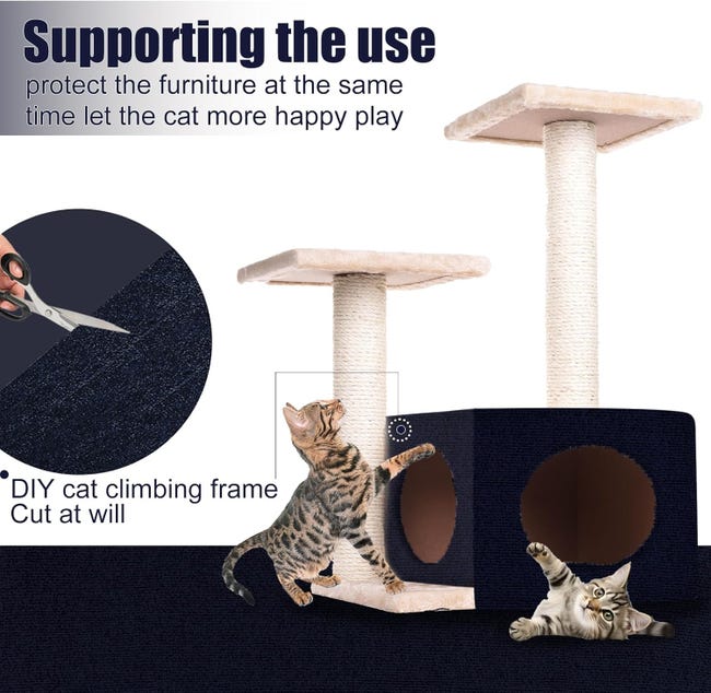 Tiragraffi Per Gatti 200x40 Cm | Autoadesivo | Tagliabile | Protezione Divani E Mobili - Foto 2