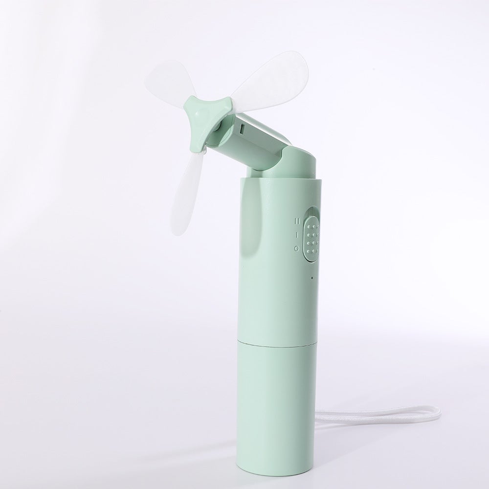 Mini przenośny wentylator, mały składany wentylator, ładowanie USB, zielony