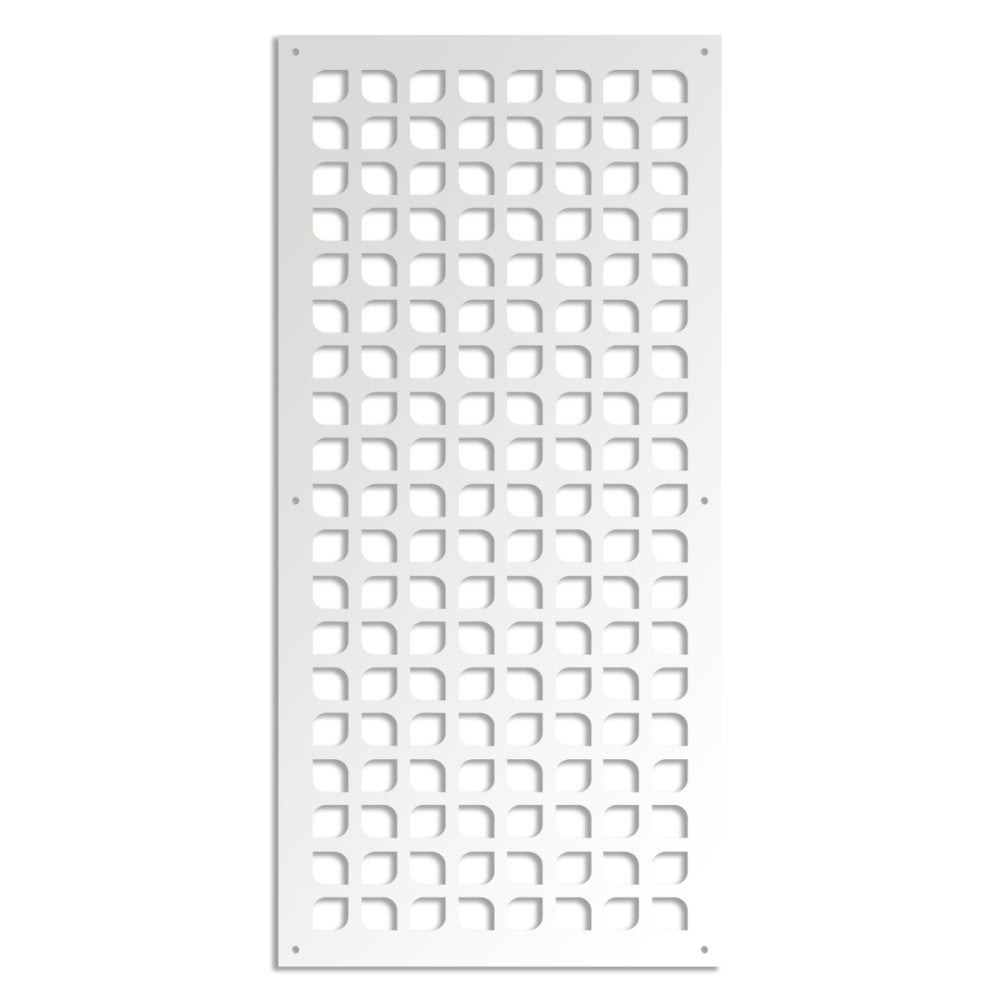 GOTOWANIE - Panel perforowany PCV - Parasol przeciwsłoneczny - Rozmiar 98x198 cm - Grubość 1 cm - Kolor BIAŁY