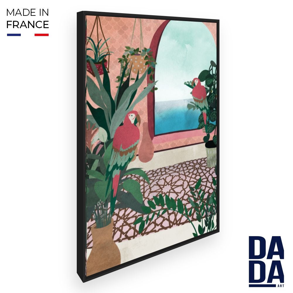 Tapisserie Mural Art Déco Mucha "Time Of Day" - Tissée En France - 44x102 Cm