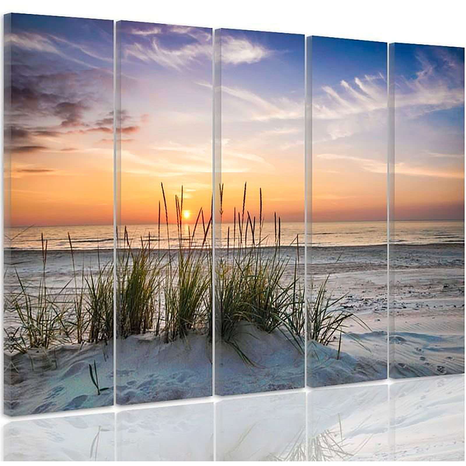 Tableau l'herbe sur la plage - 100 x 70 cm - 2