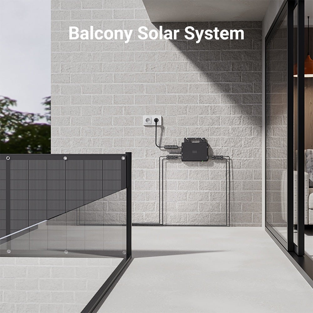Kit Solaire Autoconsommation 800W - LIONSHEE LS-PV800Mi - 4 Panneaux Flexibles & Ultra-Légers - Plug & Play avec Micro-onduleur WiFi & App Mobile - 7