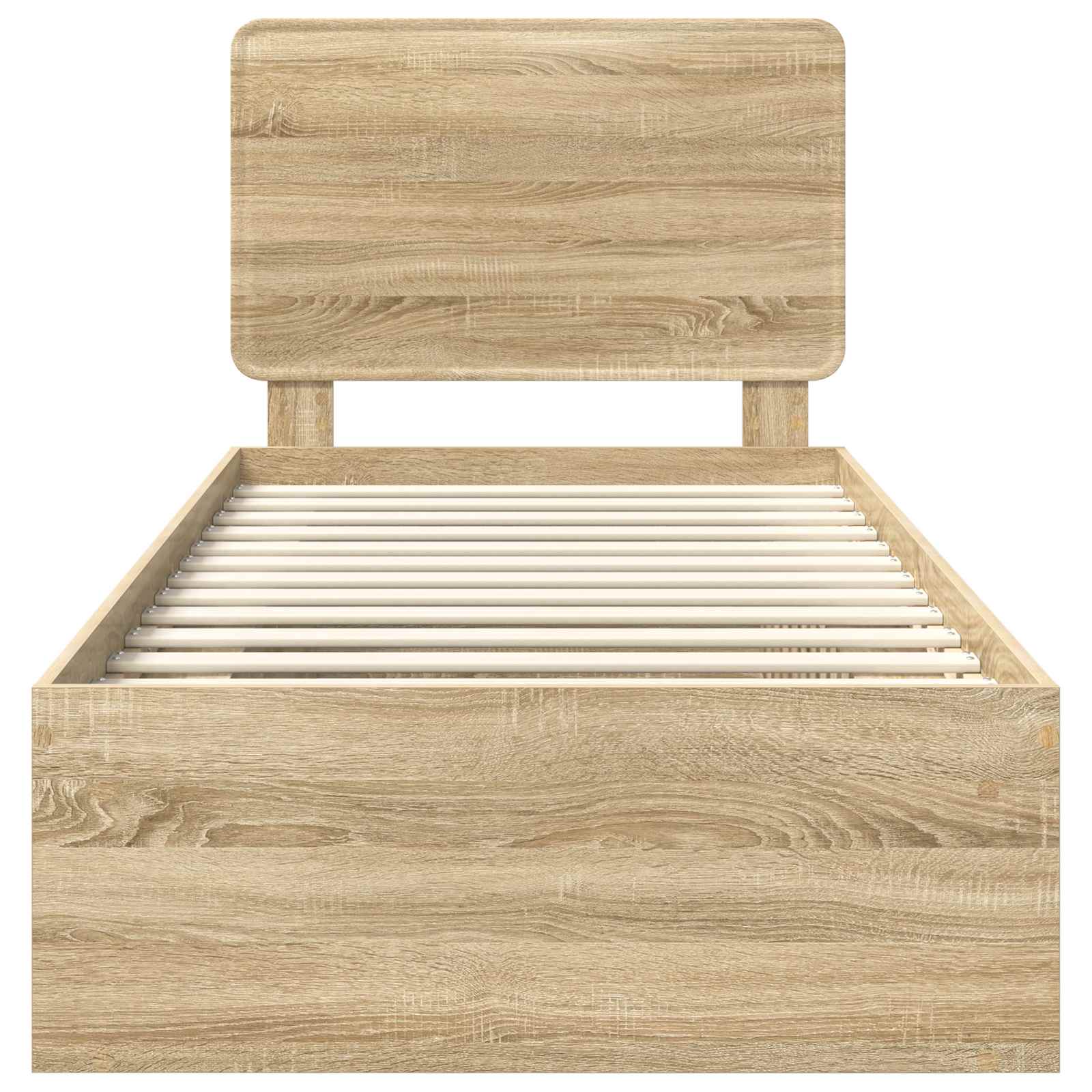 Cadre de lit chêne 75 x 190 cm bois de pin massif - 7