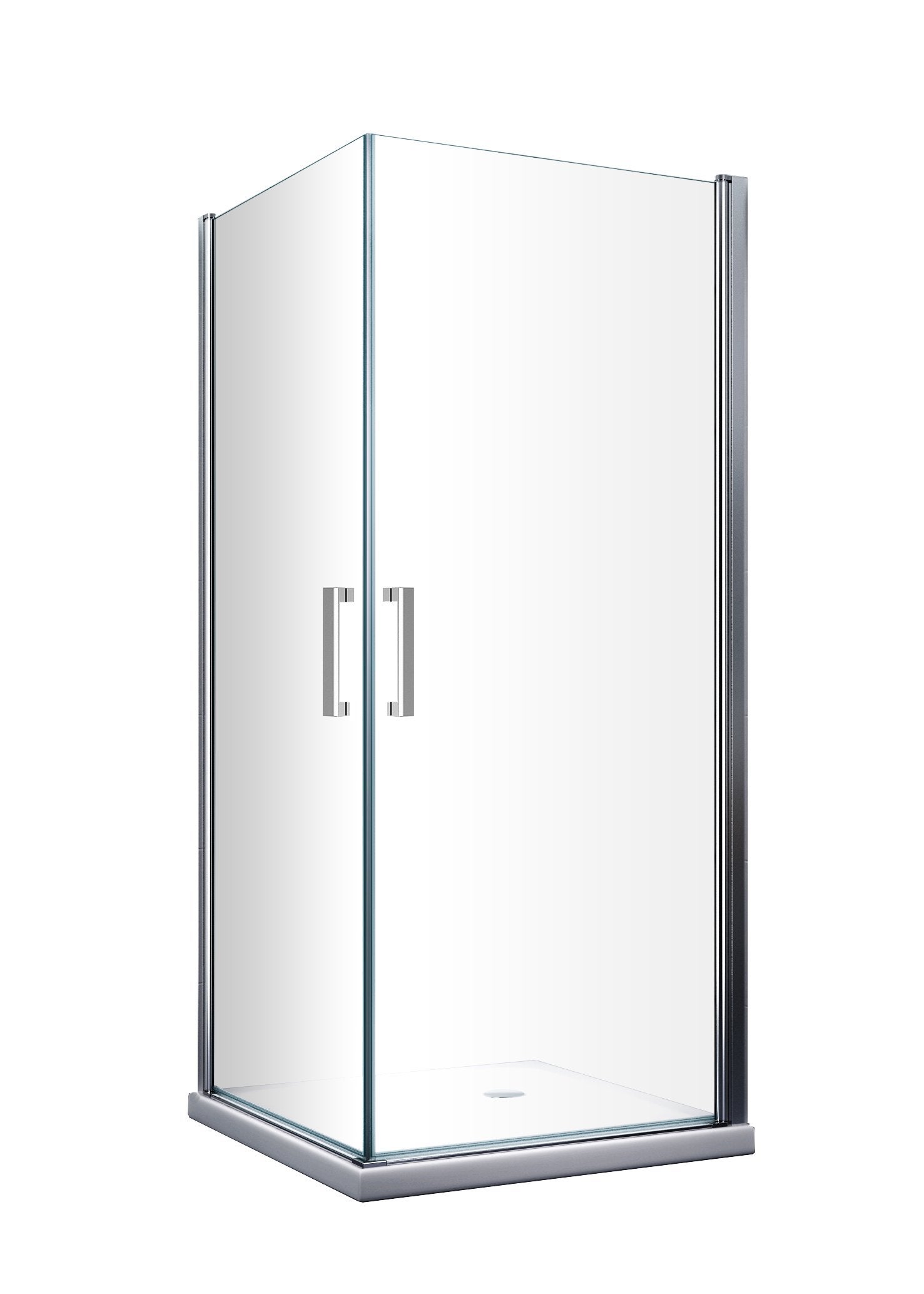 Kabina prysznicowa narożna z podwójnymi drzwiami, szkło hartowane 8 mm, Easy-clean, odwracalna 71,5-73,5 x 71,5-73,5 H 200 cm