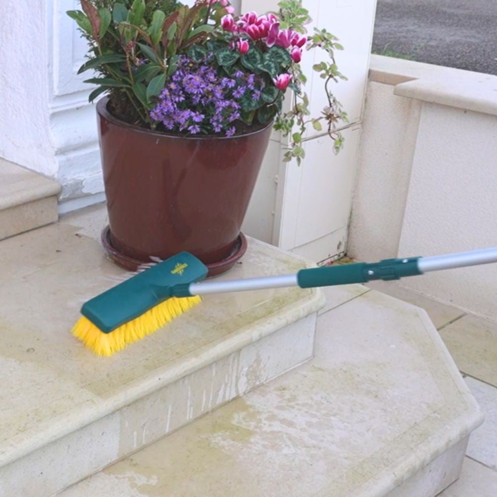 Balai Brosse à Jets JET BROSSE - GARDIREX | Manche Ajustable, Raccord Tuyau, Nettoie et Rince Terrasses et Extérieurs - 3