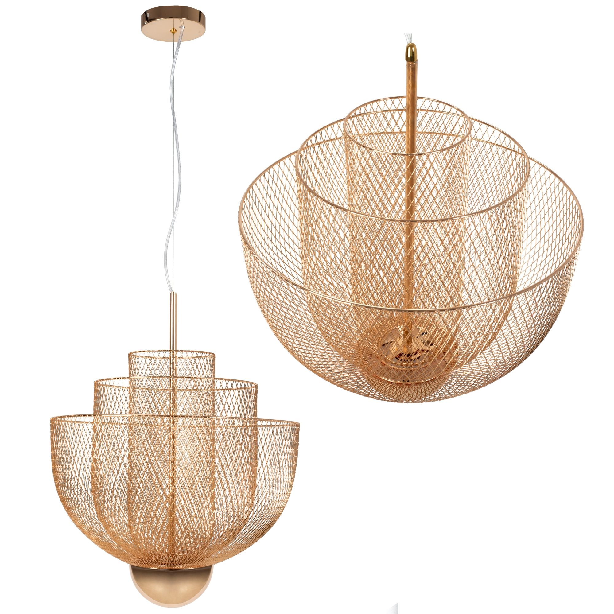 Lampa Sufitowa Wisząca Toolight App888-Cp Złoty
