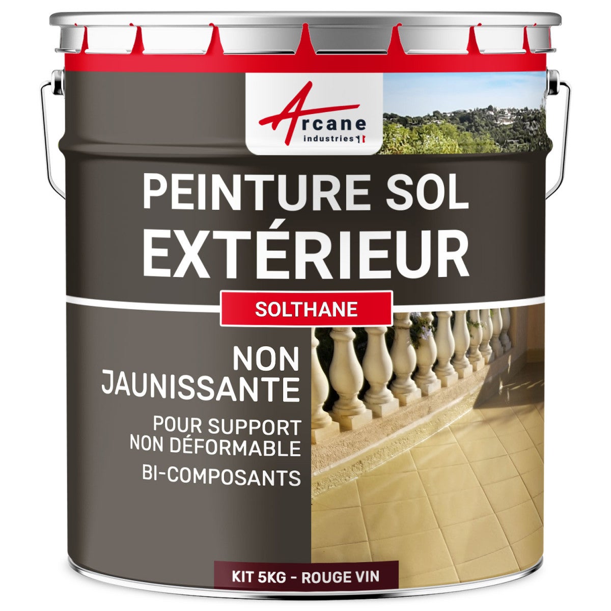 Pintura De Protección Para Madera De Poliuretano Mate, Color Rojo Vino