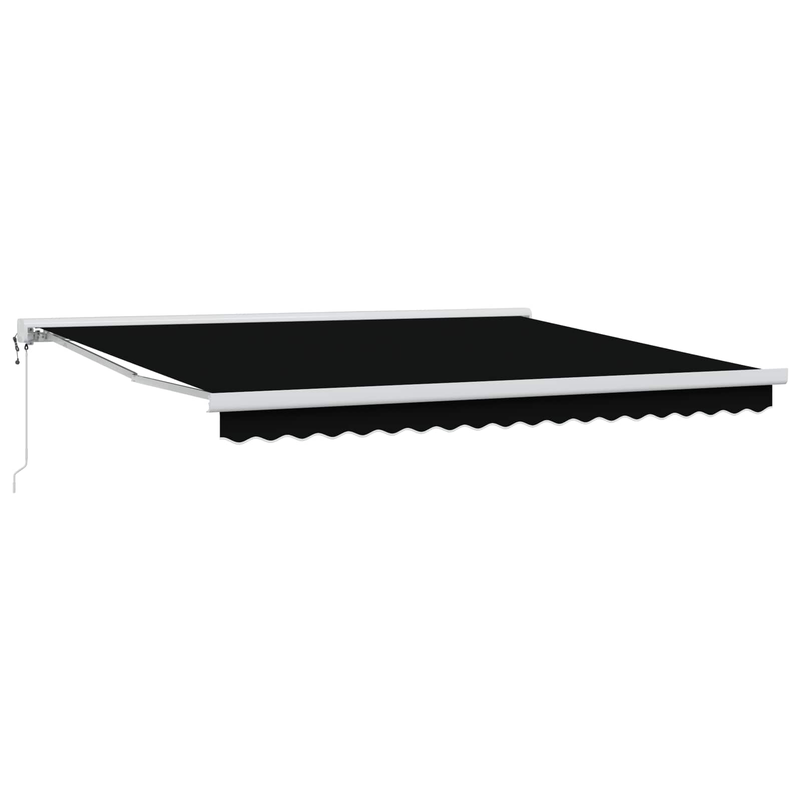 Markiza zwijana Czarny 400 × 300 cm Tkanina i Metal vidaXL